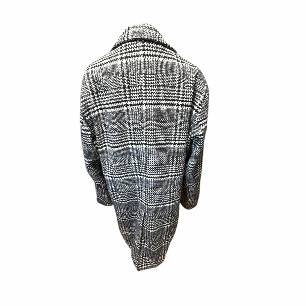 UANEO Wool Blend Black and White Plaid Blazer Coat Sz Lrg (unisex) - Picture 5 of 15